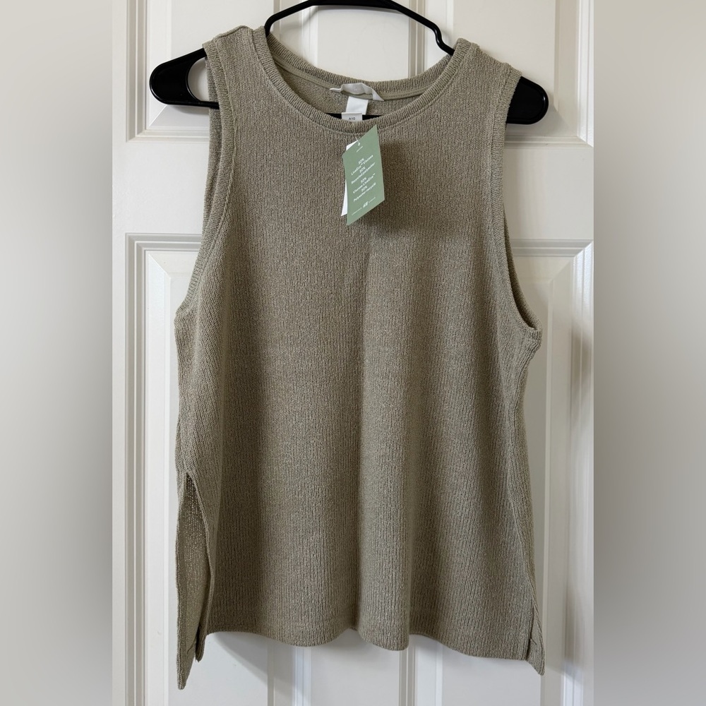 H&M - Sleeveless Knit Top in Tan - Medium - NWT!
